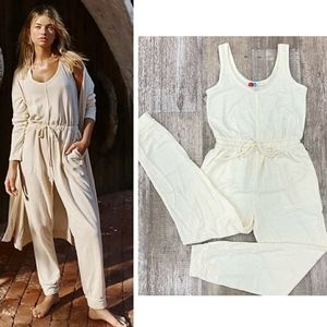 Free People Beach Bicoastal Jumpsuit Ivory XS nwot